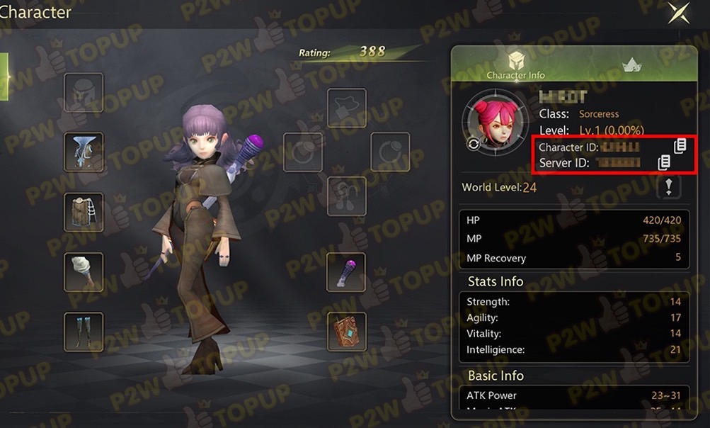 วิธีดู Character ID และ Server ID ของเกม Dragon Nest M: Classic